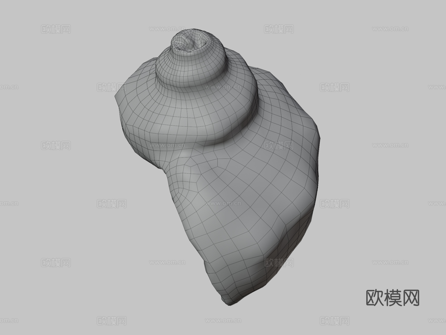 贝壳-PBR游戏道具3d模型