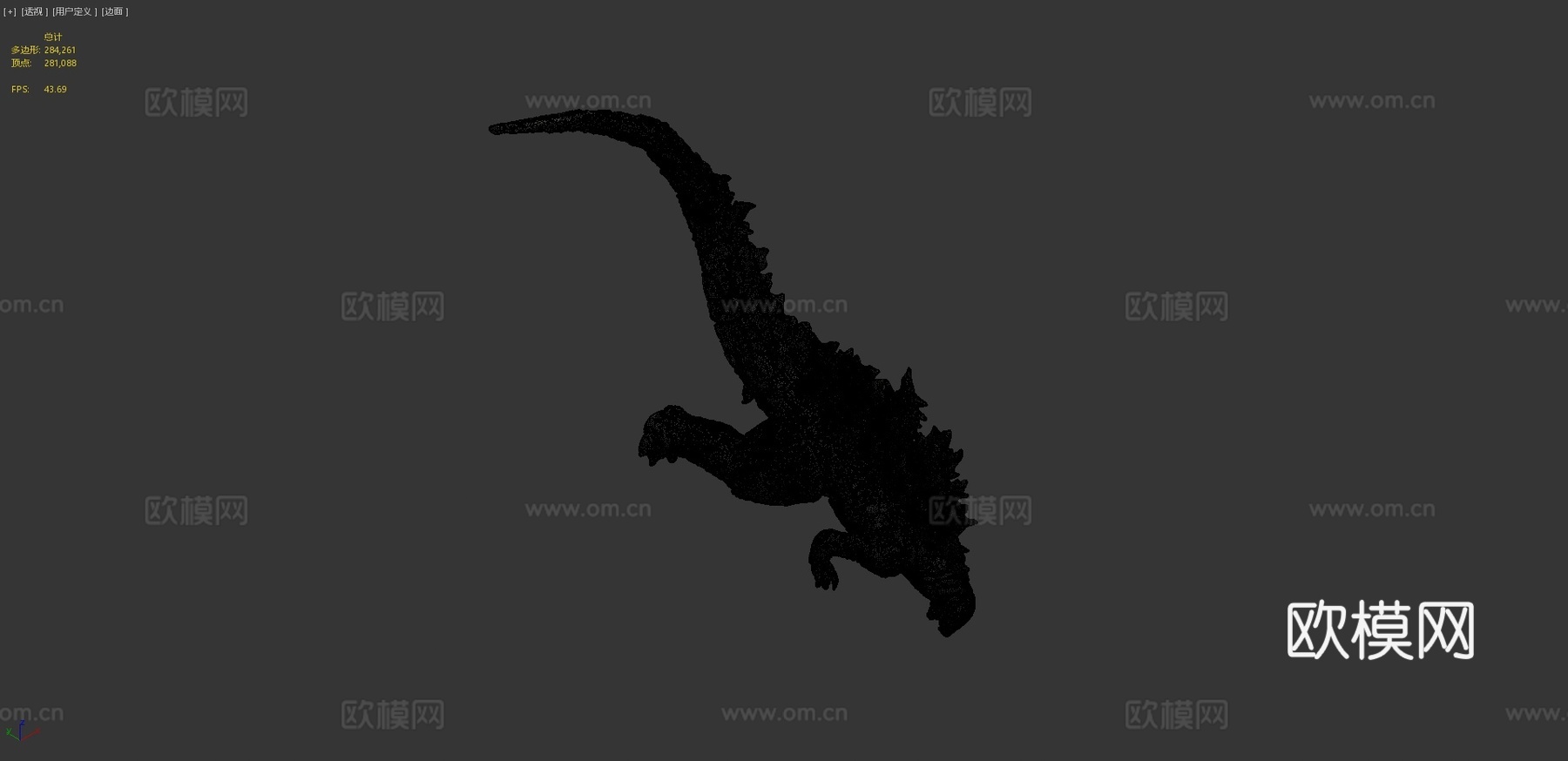 哥斯拉2019雕像3D扫描3d模型