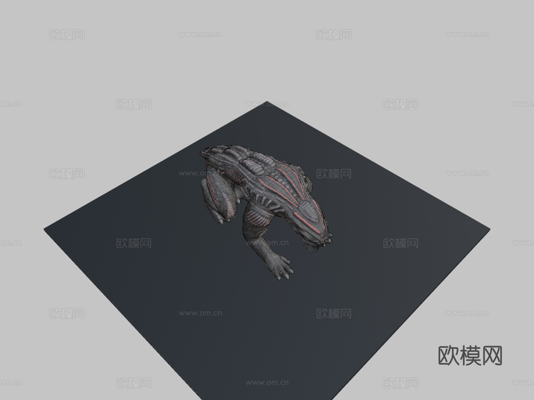 外星动物重贴图烘焙版3d模型
