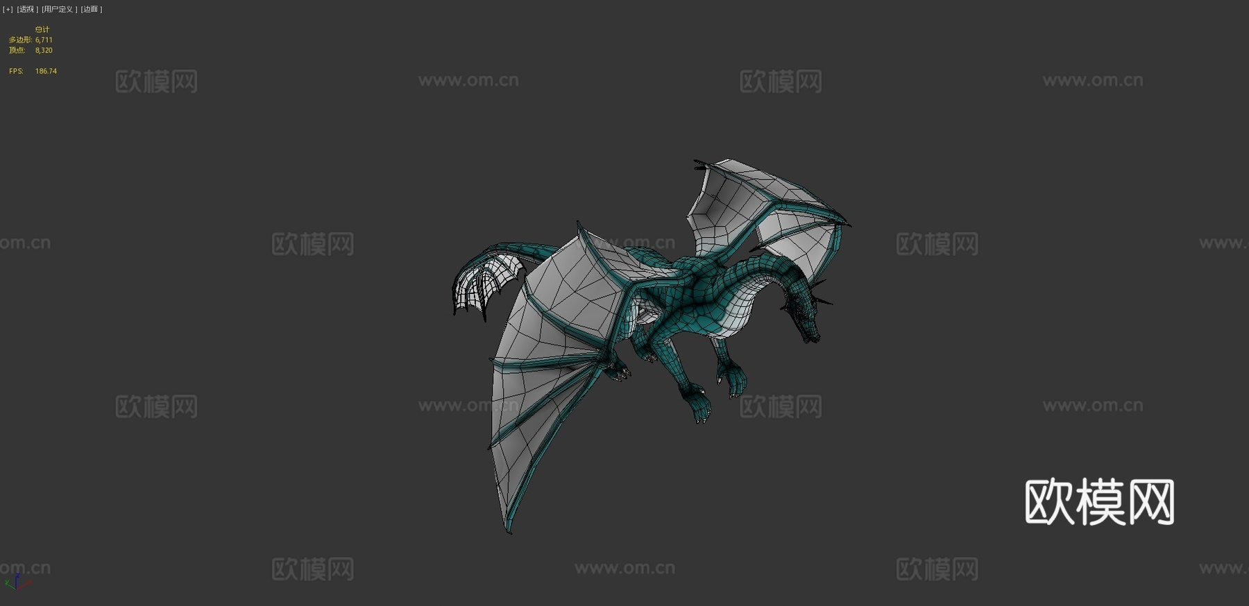 飞龙循环3d模型