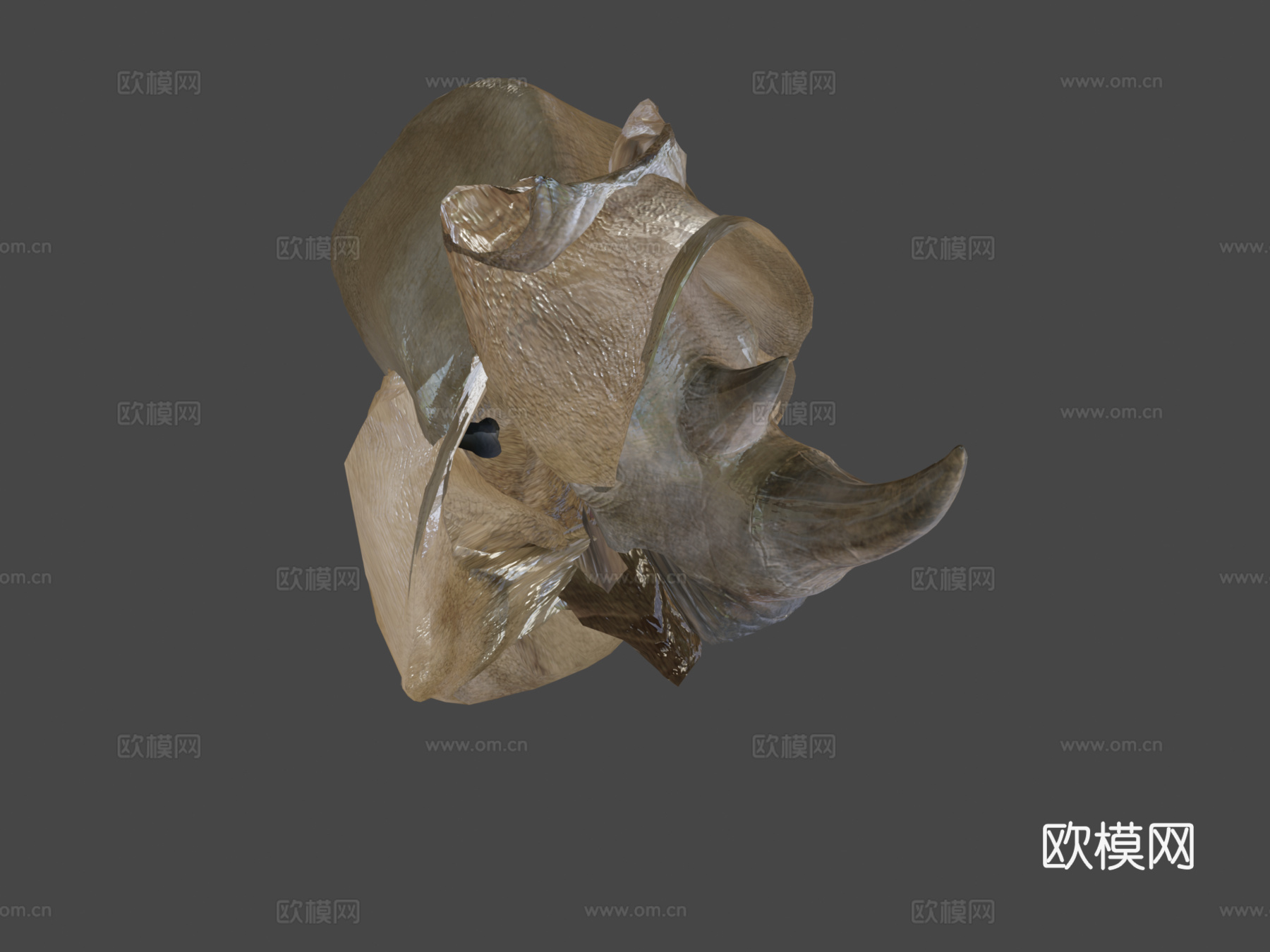动画犀牛行走动物循环3d模型