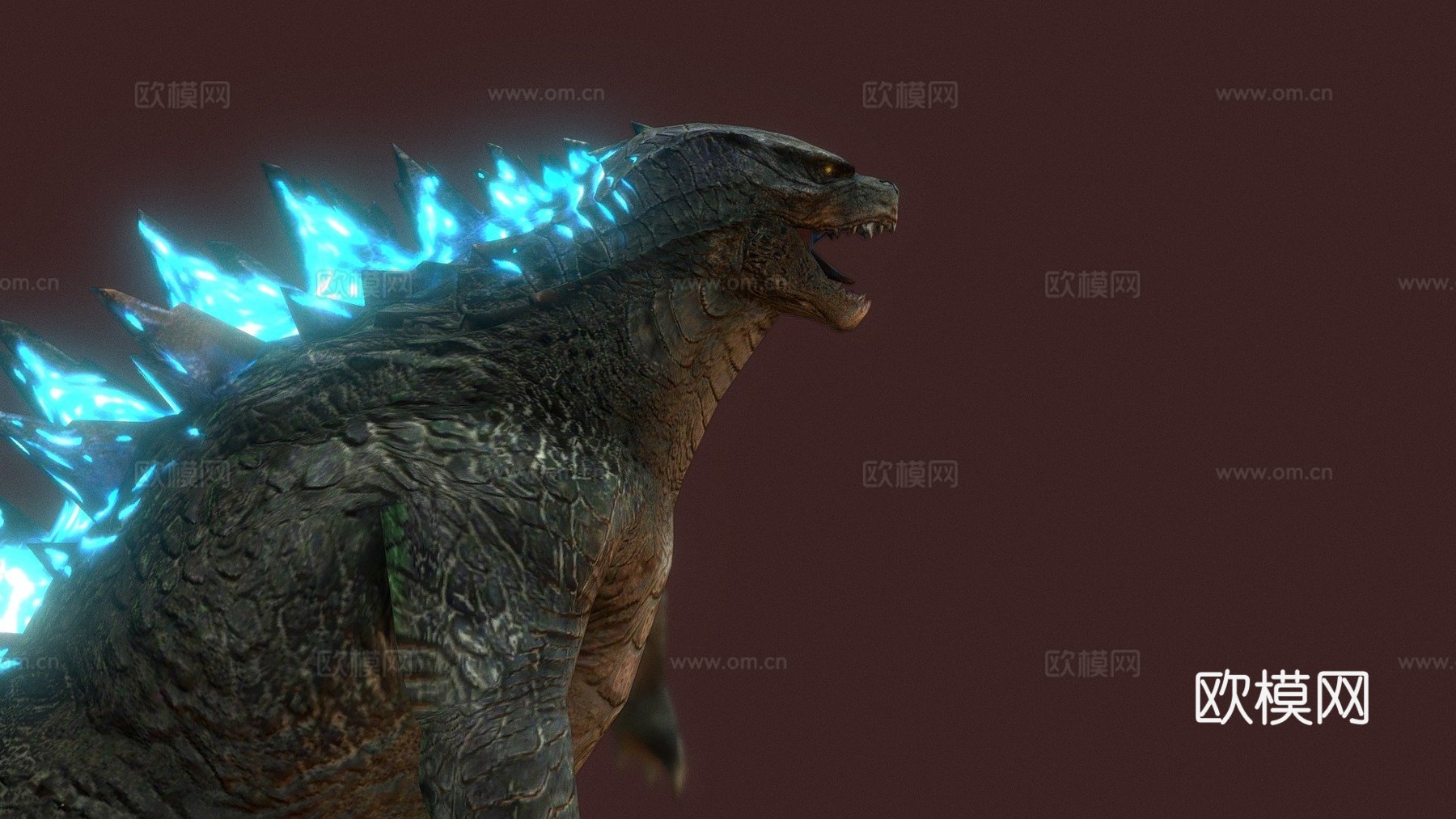 哥斯拉原子吐息3d模型