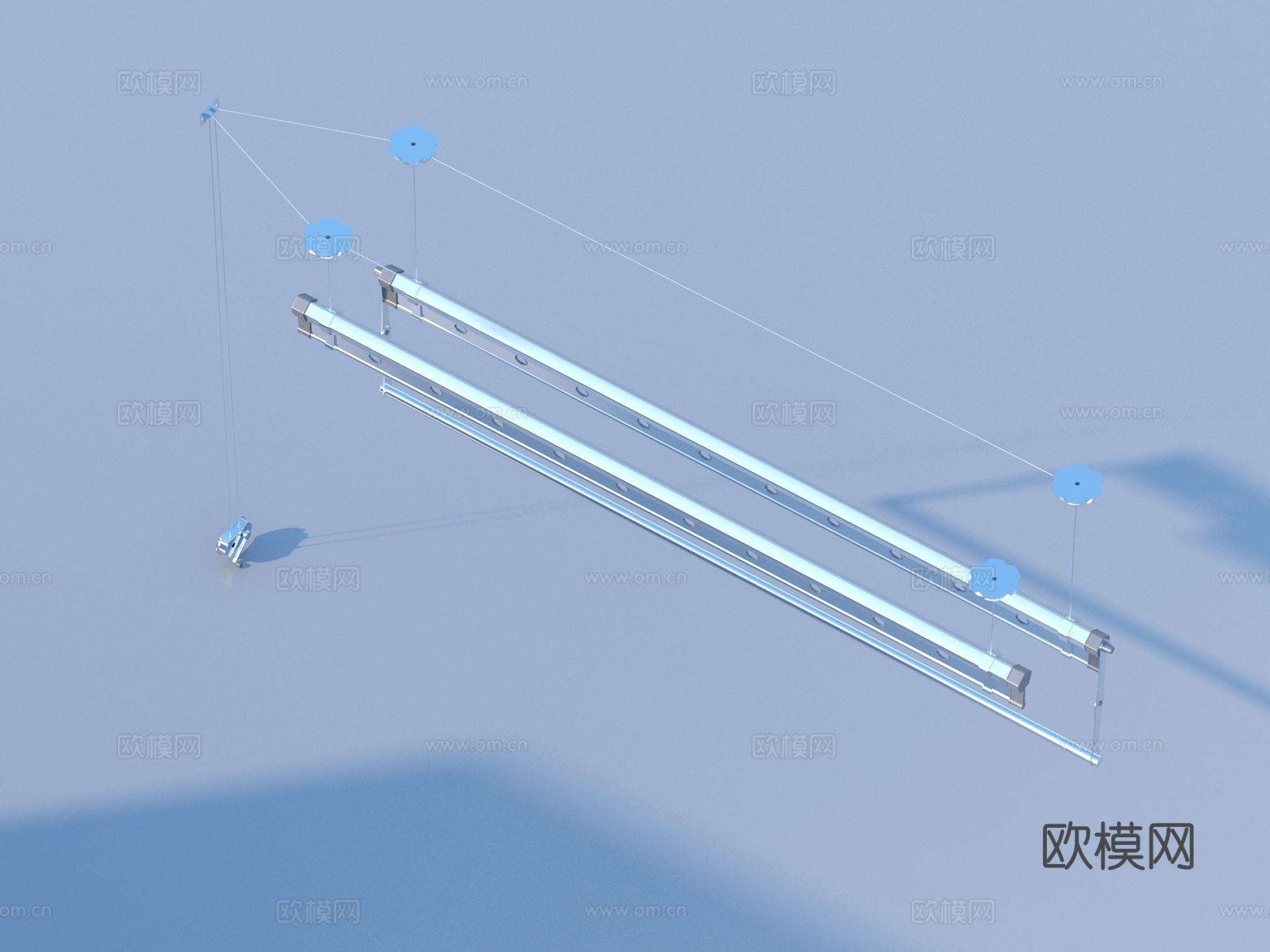 晾衣架 隐形晾衣架 电动晾衣架3d模型