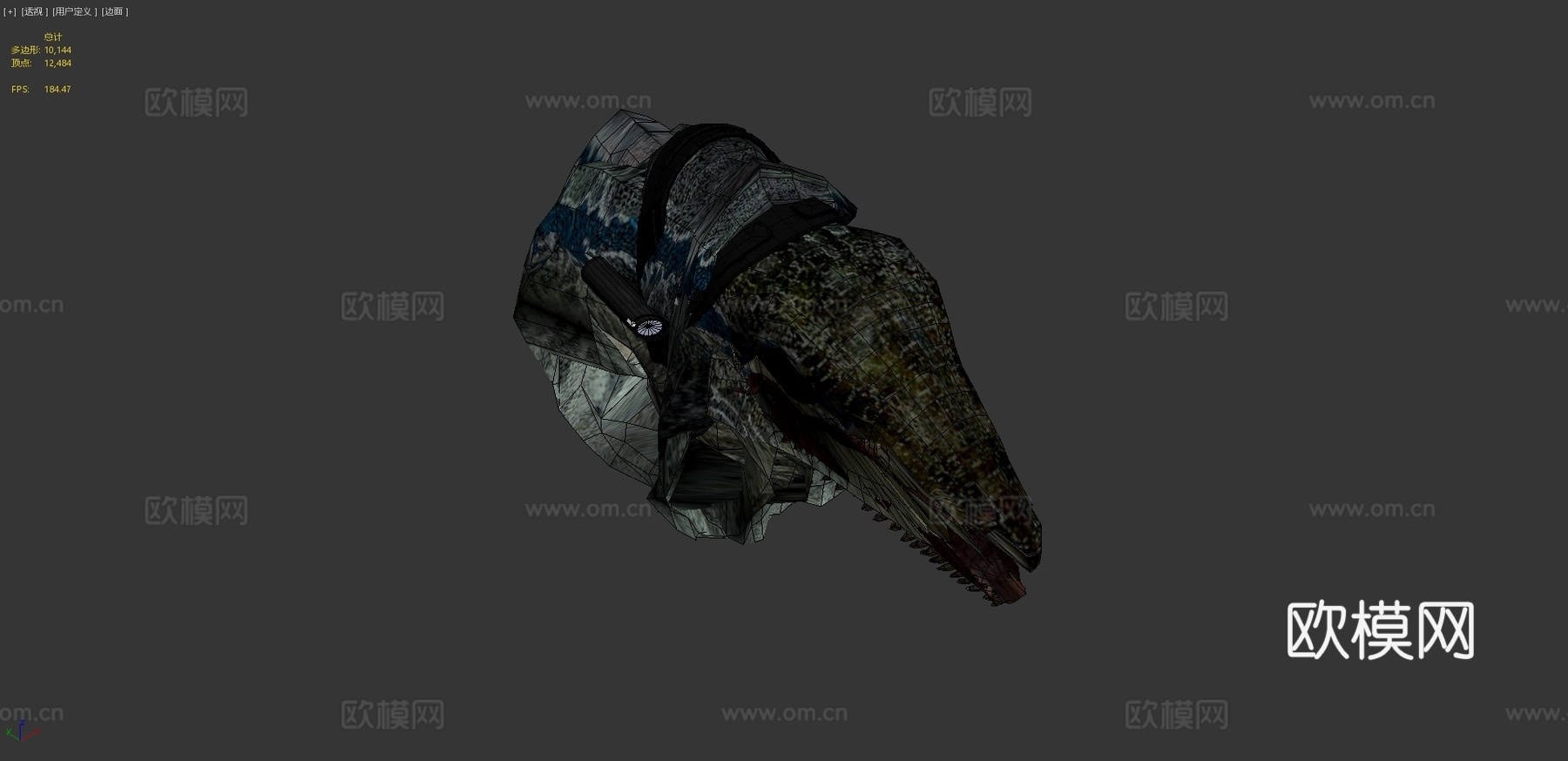 蓝色迅猛龙绑定(不不要吃我凯索(摩天轮))3d模型