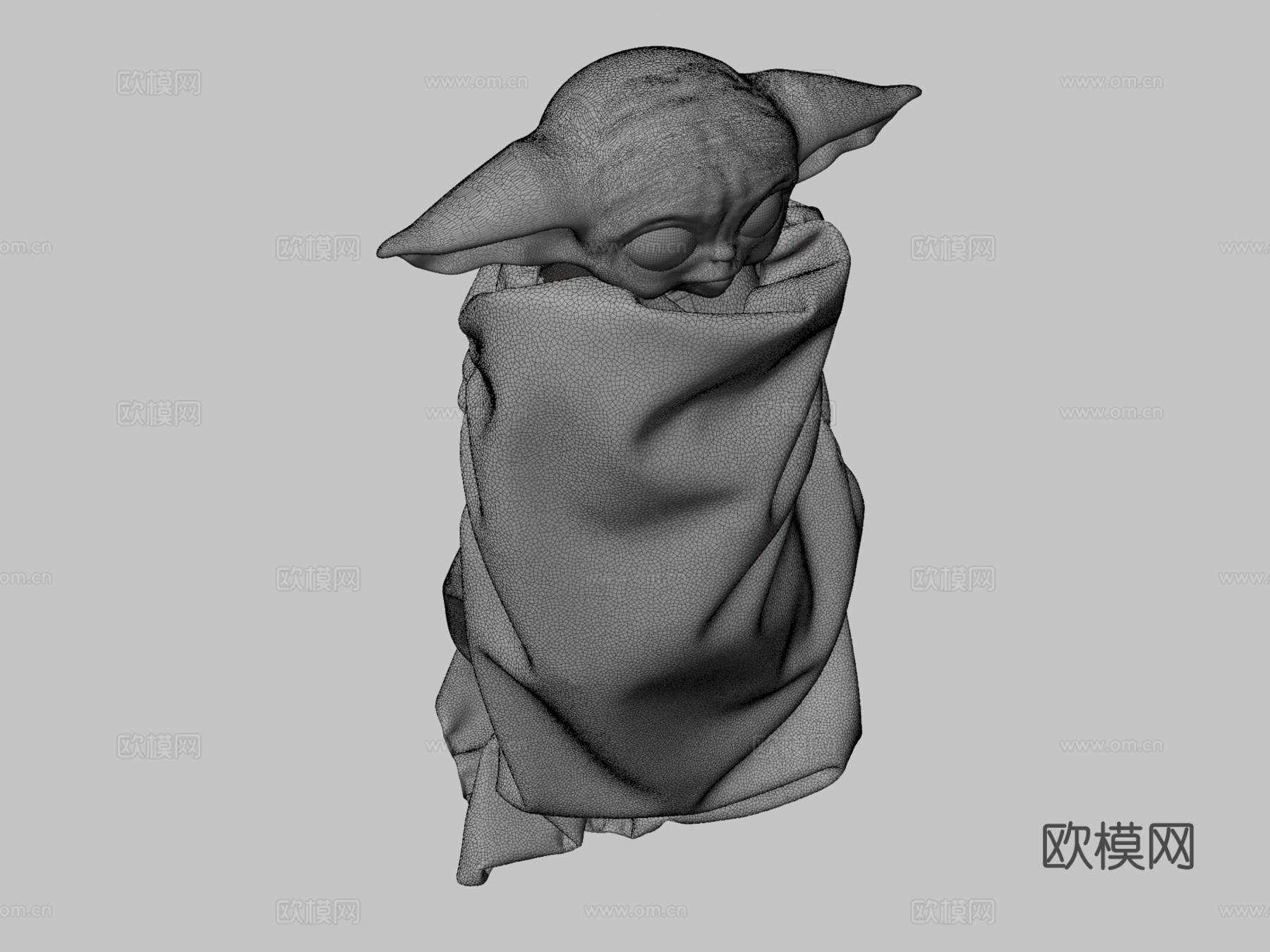 尤达宝宝3d模型