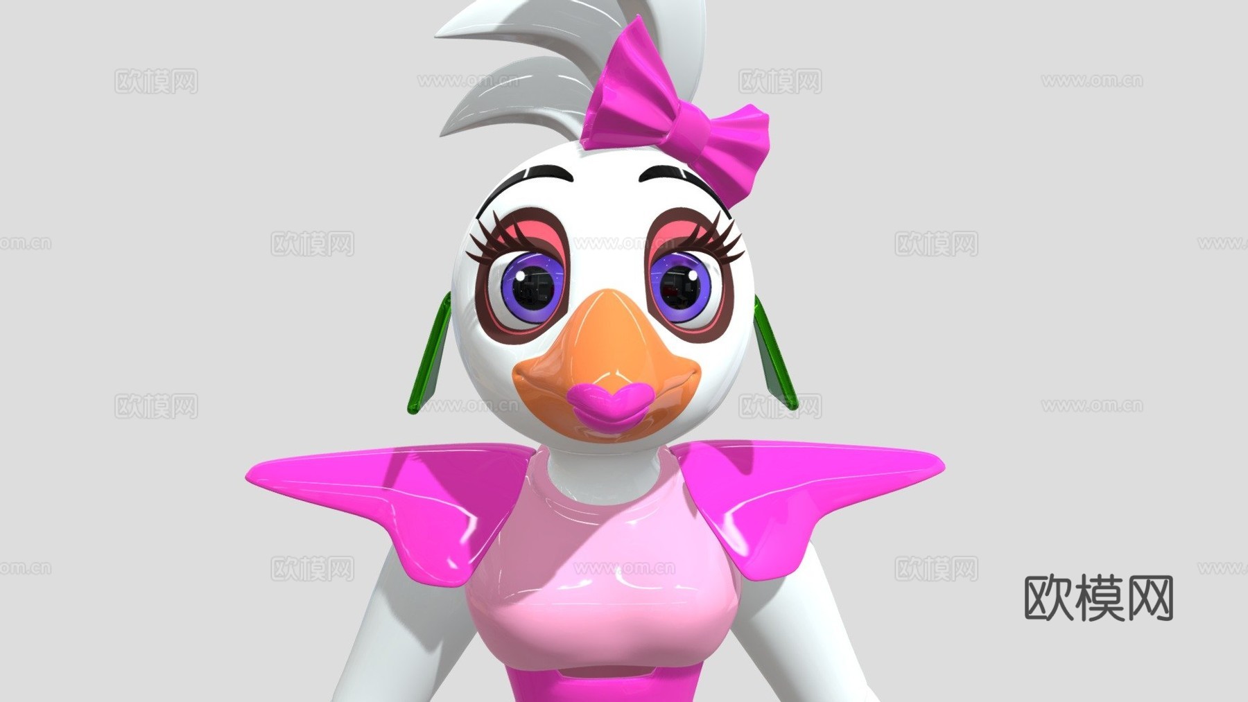 卡哇伊魅摇滚奇卡3d模型