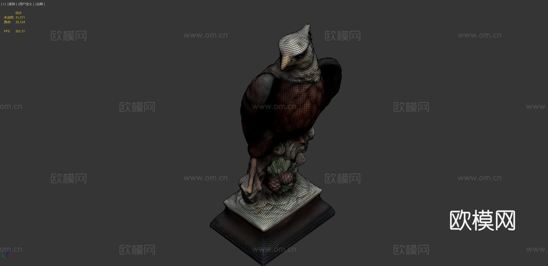 D扫描鹰3d模型
