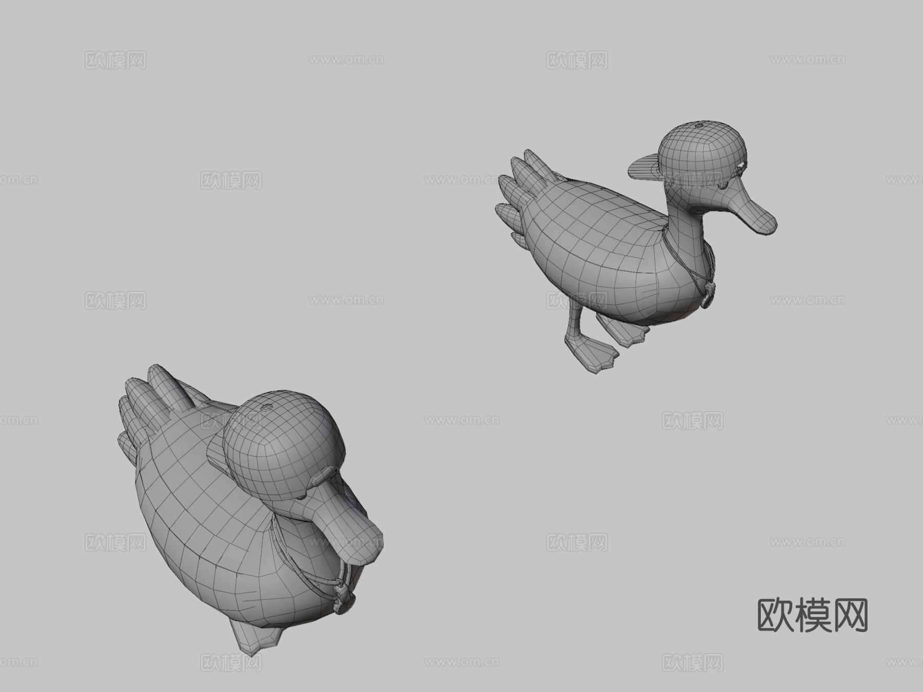 舒巴鸭绑定3d模型