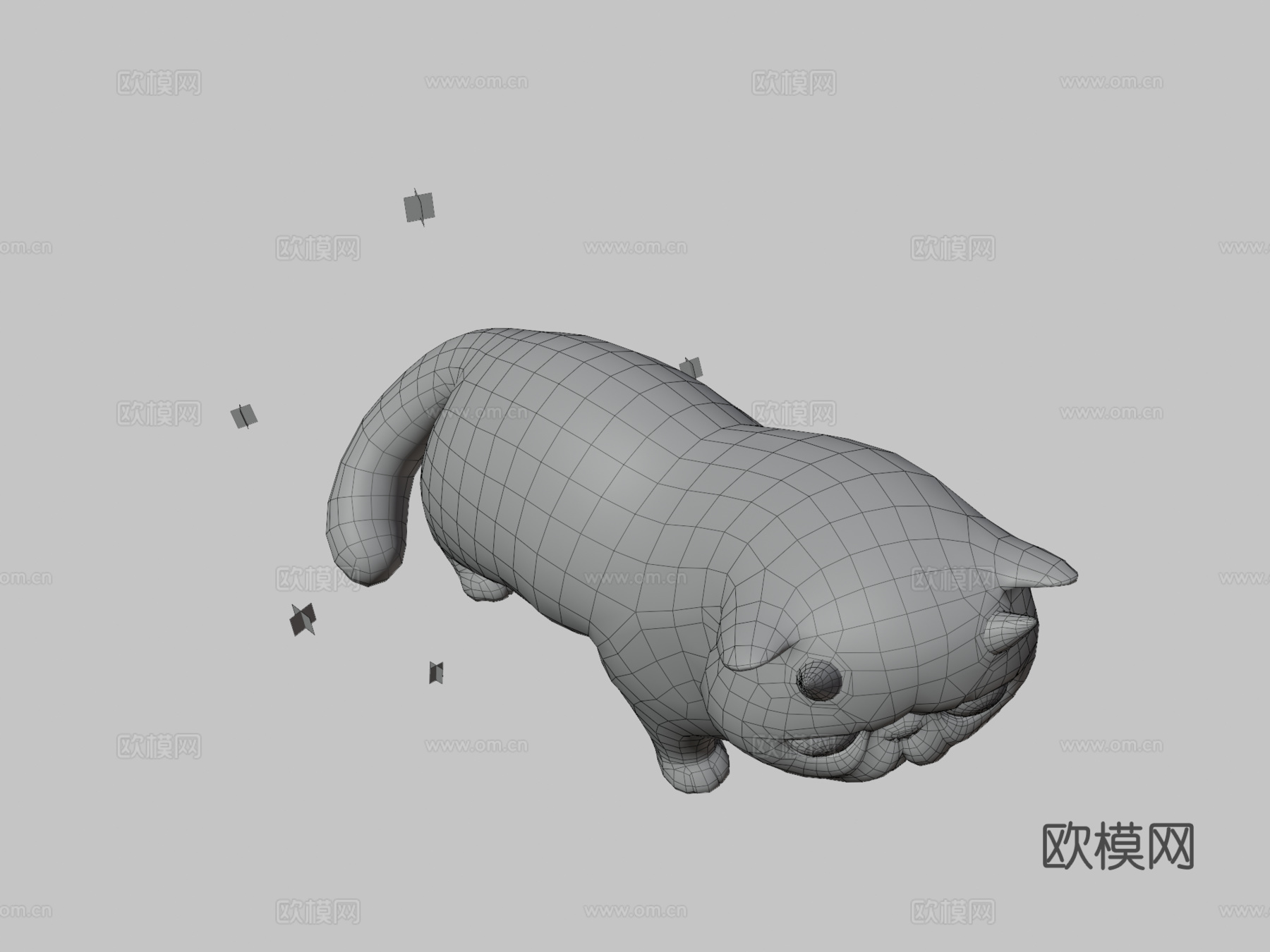 糖果玉米恶魔猫3d模型