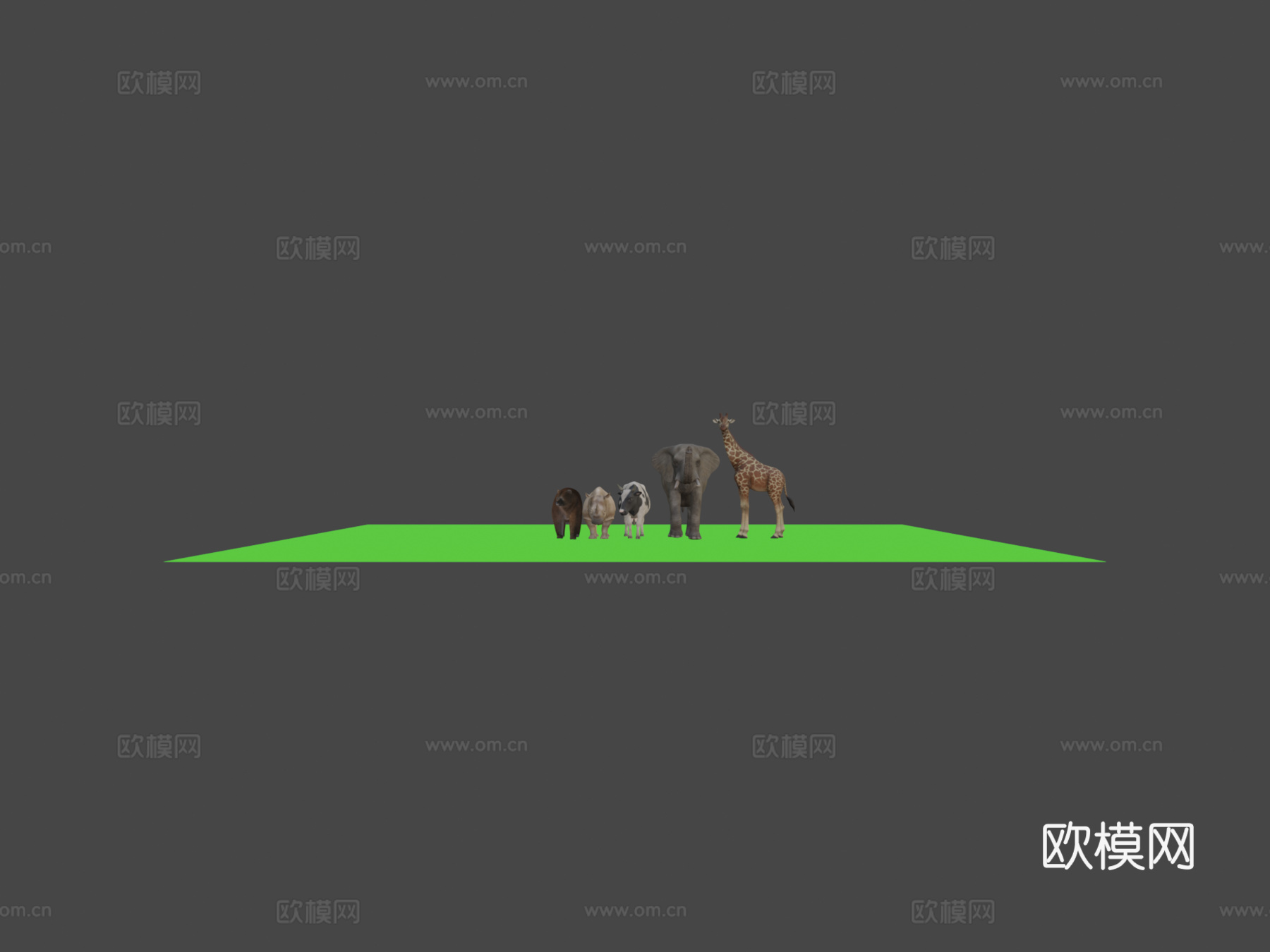 大型动物包3d模型