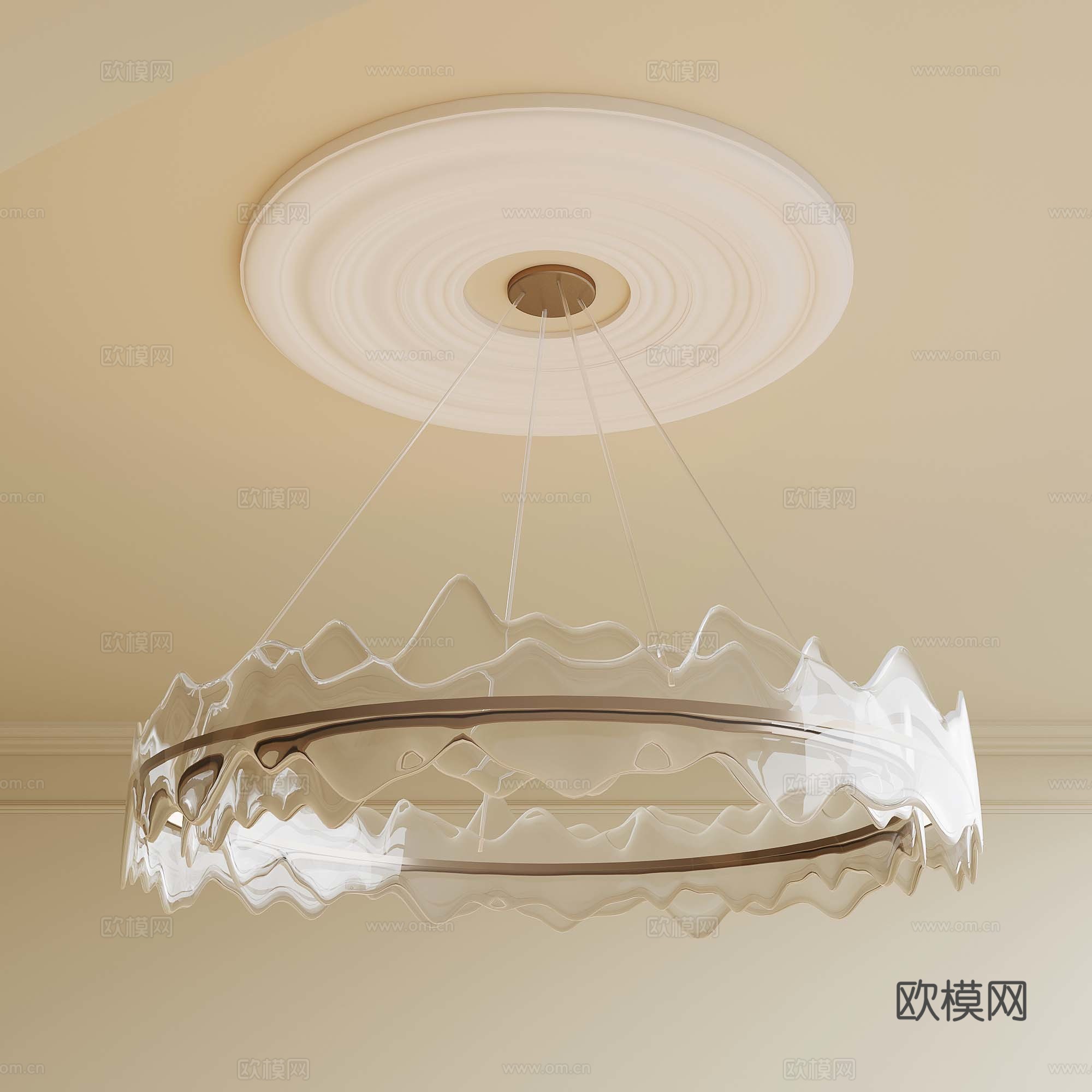 新中式吊灯 餐厅吊灯3d模型