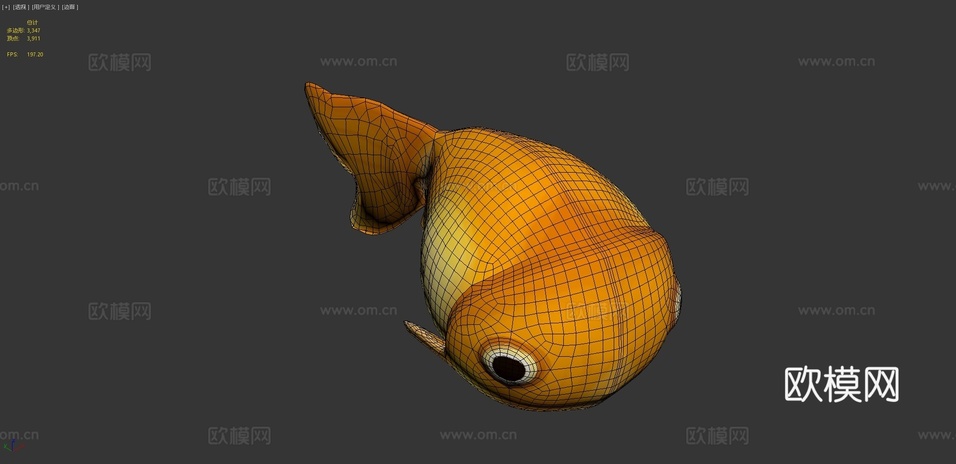 鱼动画3d模型下载(渲染图4)