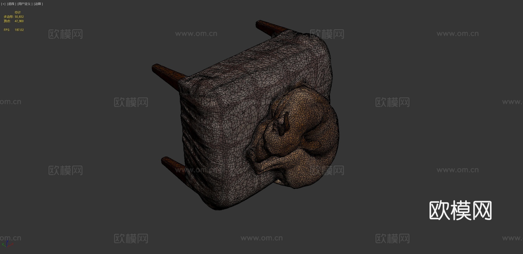 露西狗彩色3D扫描3d模型