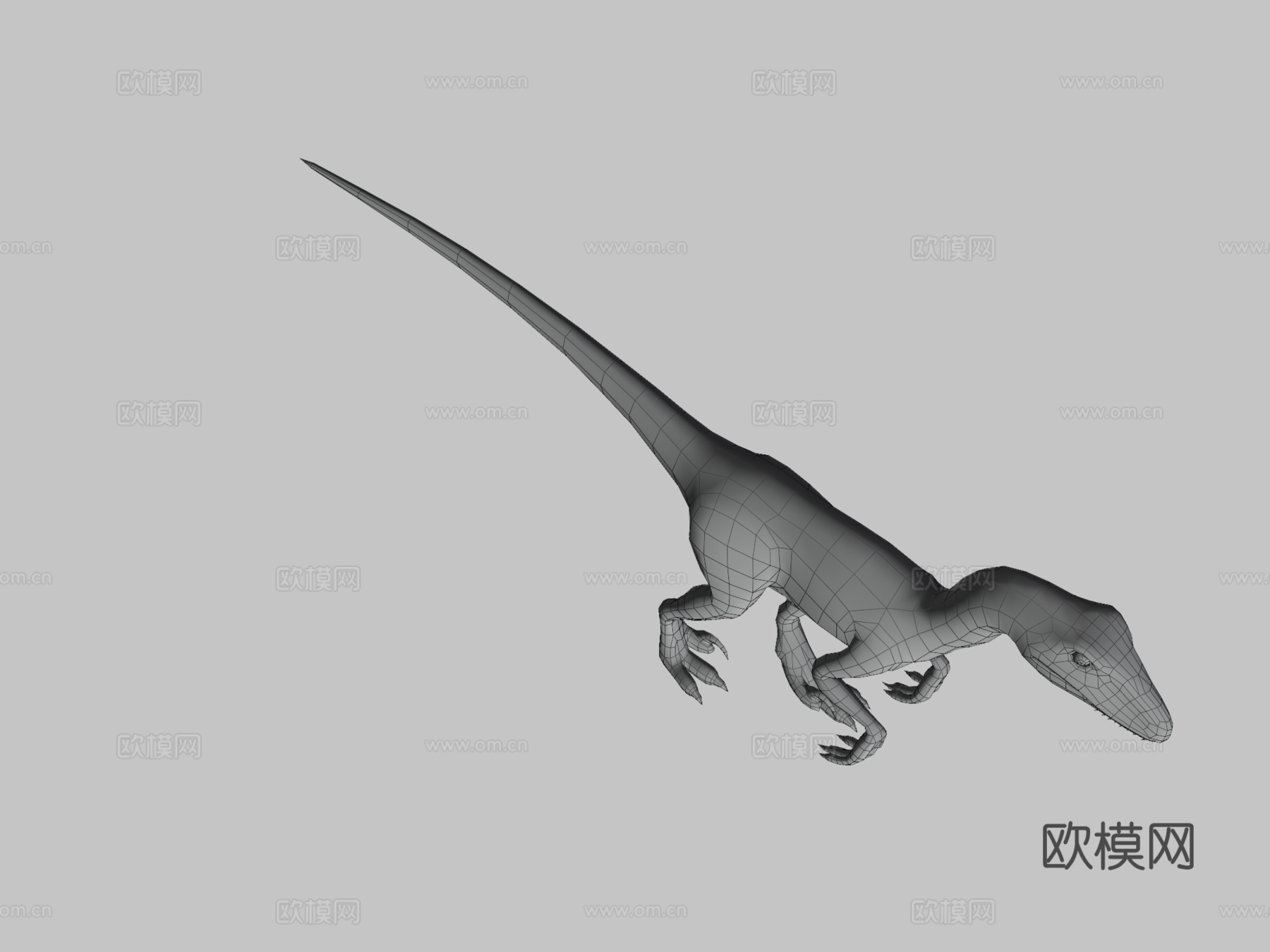 伶盗龙低多边形3d模型