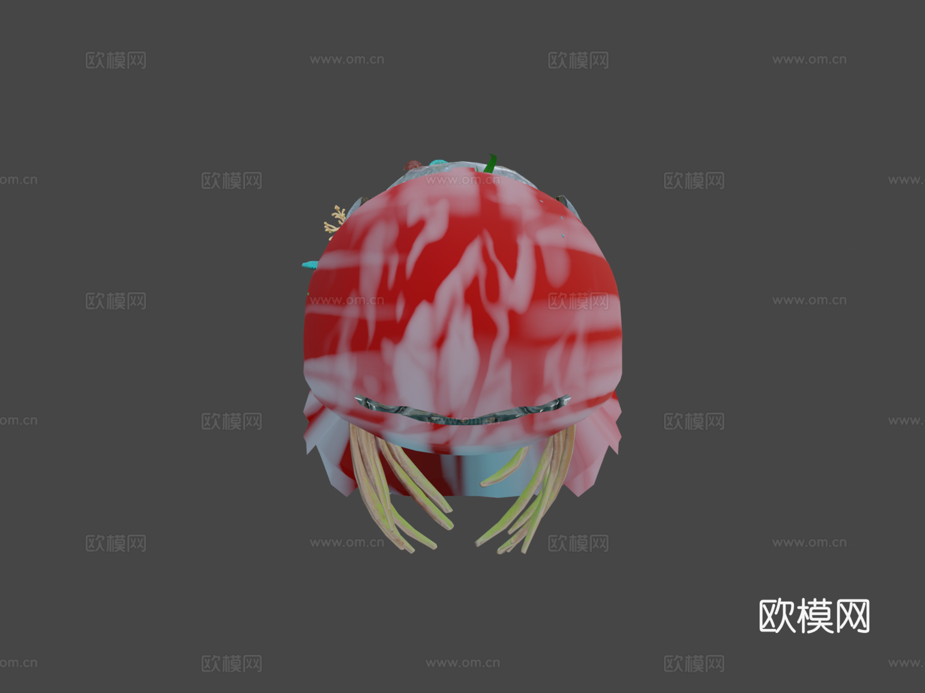 面纱之鲸-风格化动画模型3d模型
