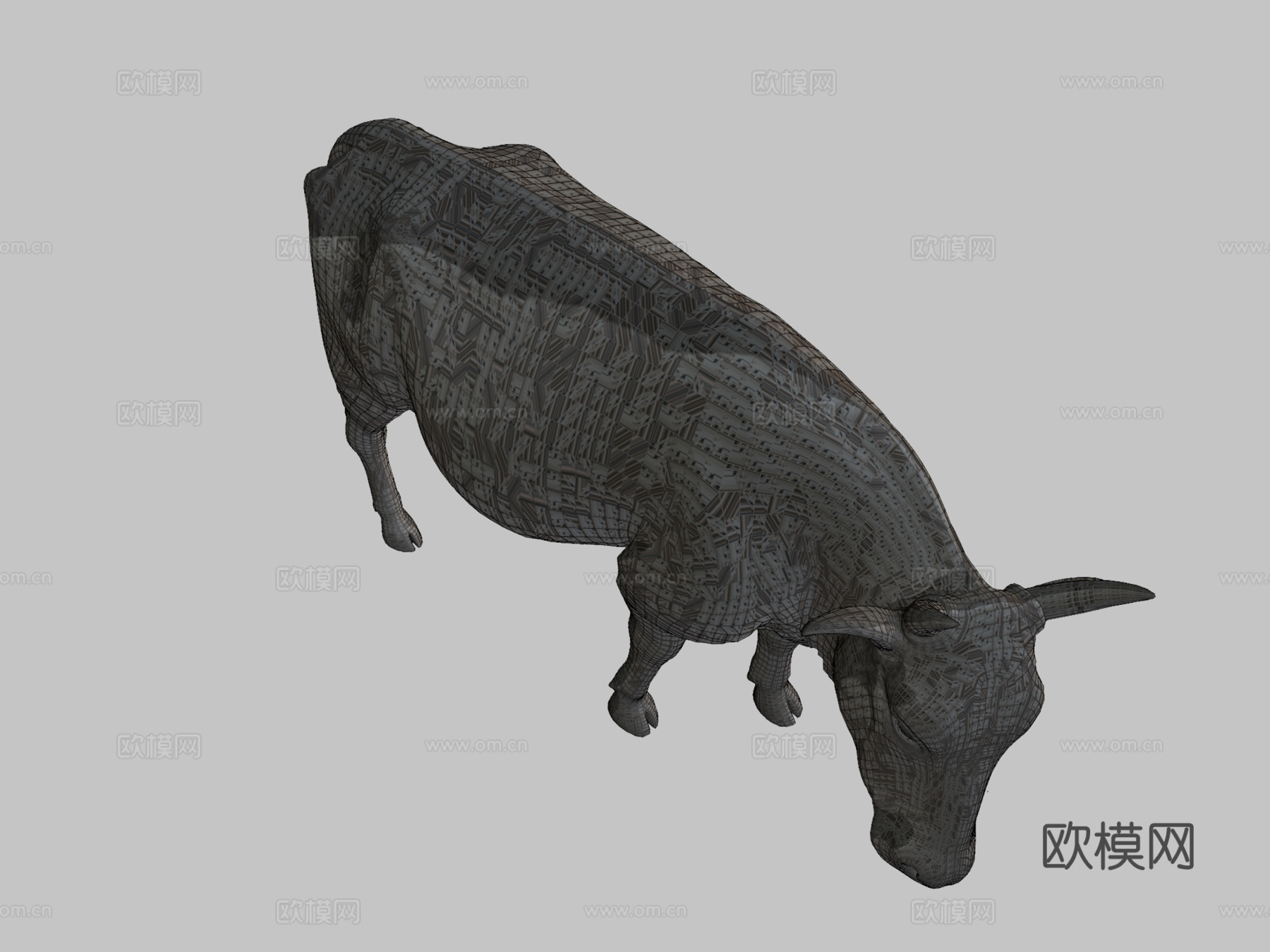 牛骨架测试3d模型