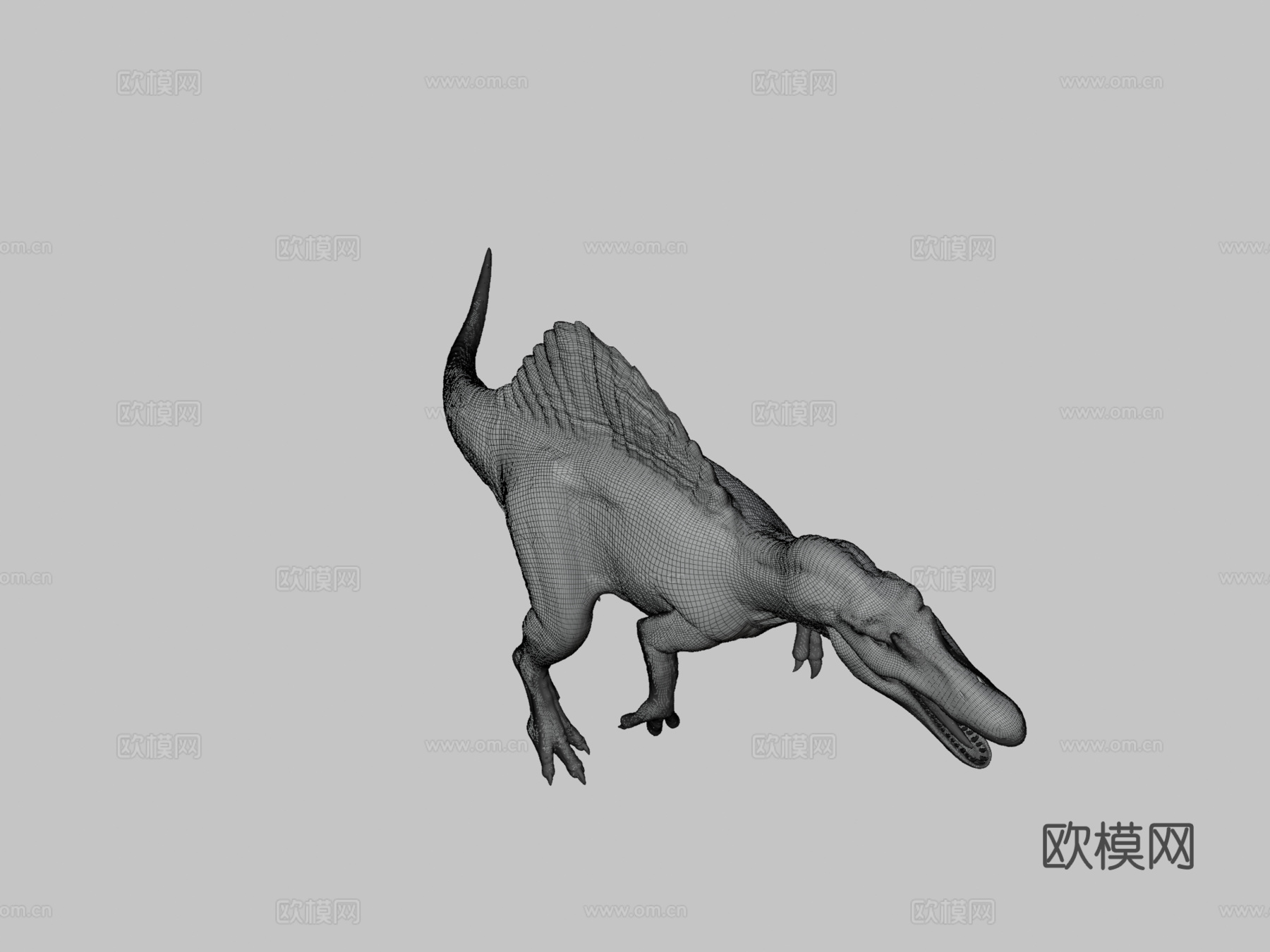 侏罗纪公园3棘龙粉丝艺术3d模型