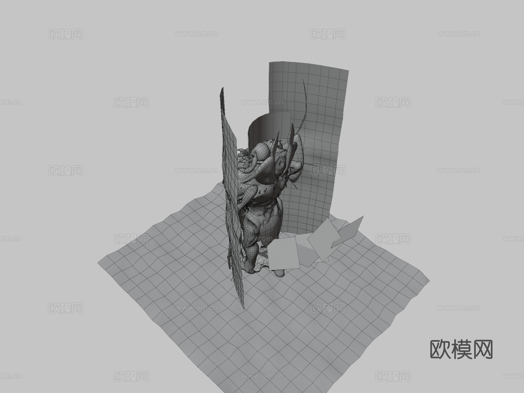 地狱怪物3d模型