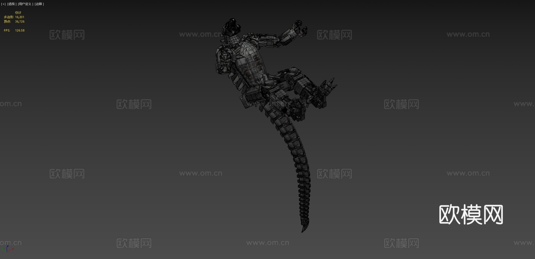机械哥斯拉20213d模型