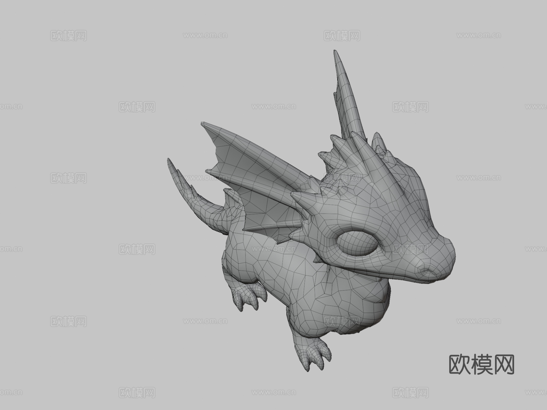 幼龙3d模型