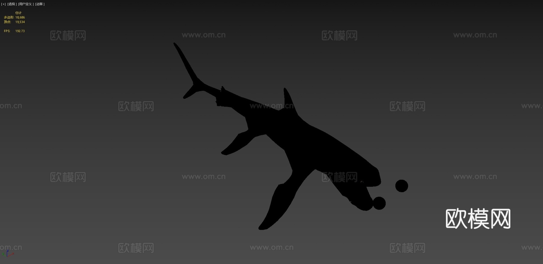 大白鲨3d模型