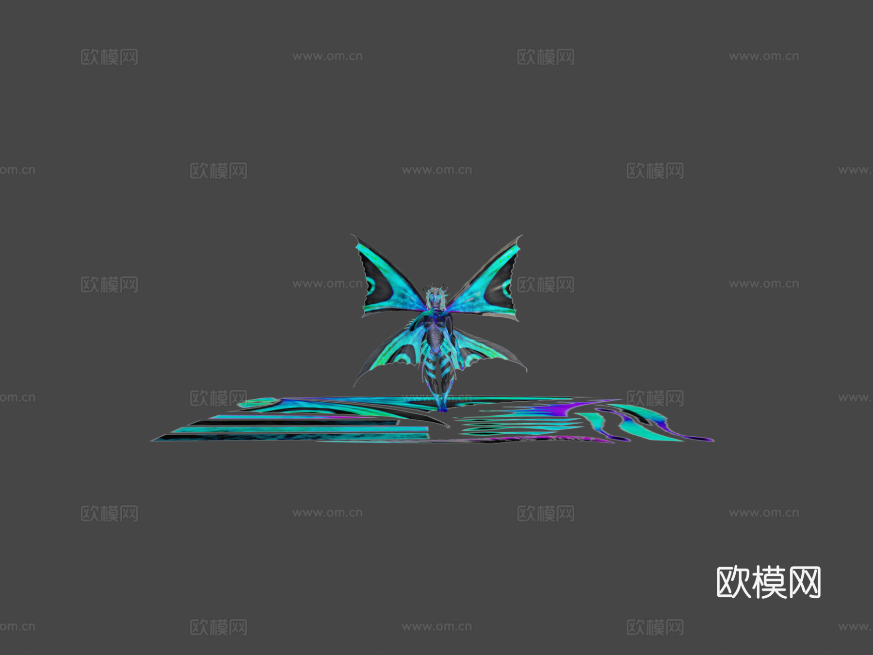 塞壬海妖骨骼绑定3d模型