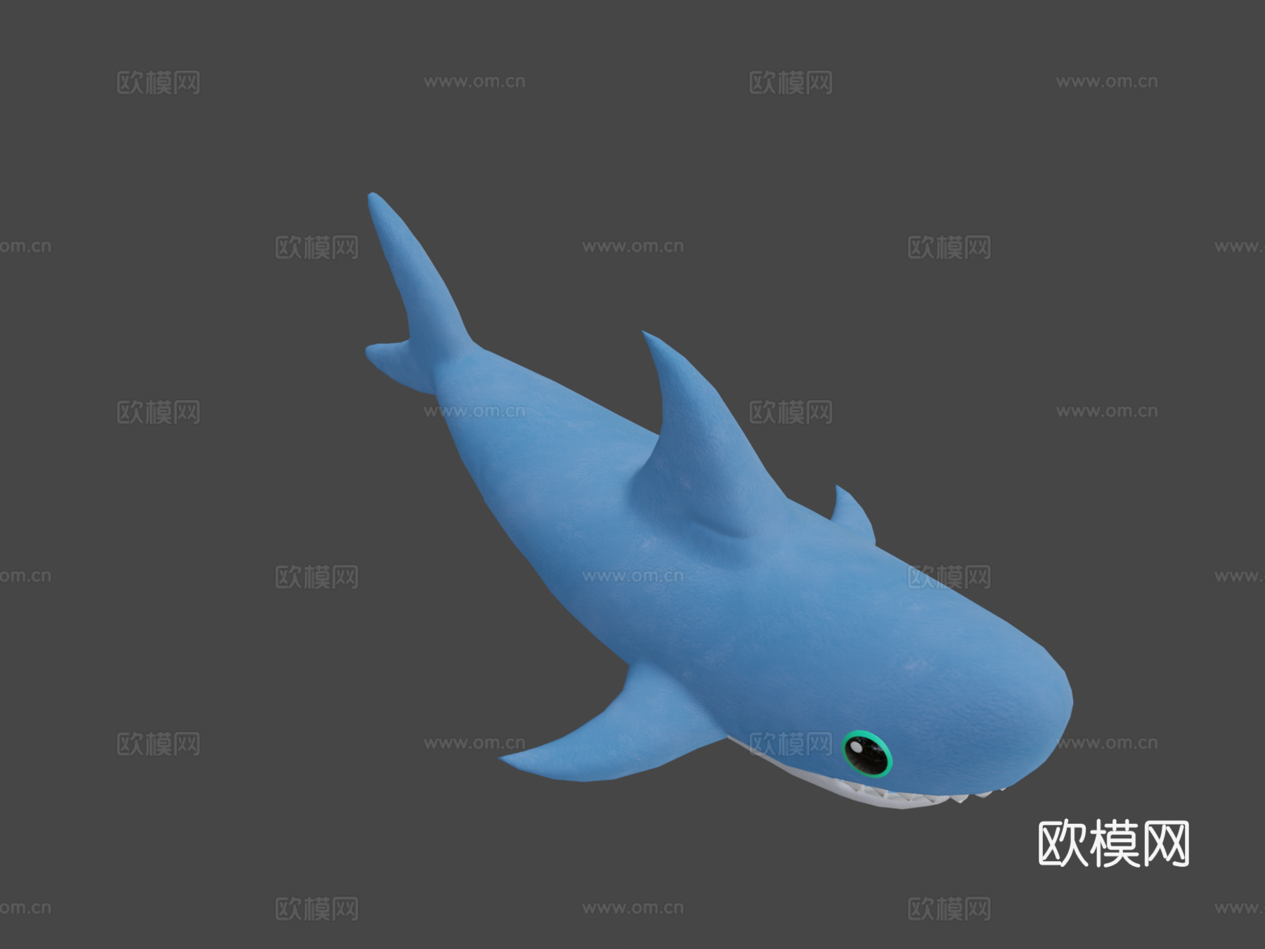 毛绒鲨鱼3d模型