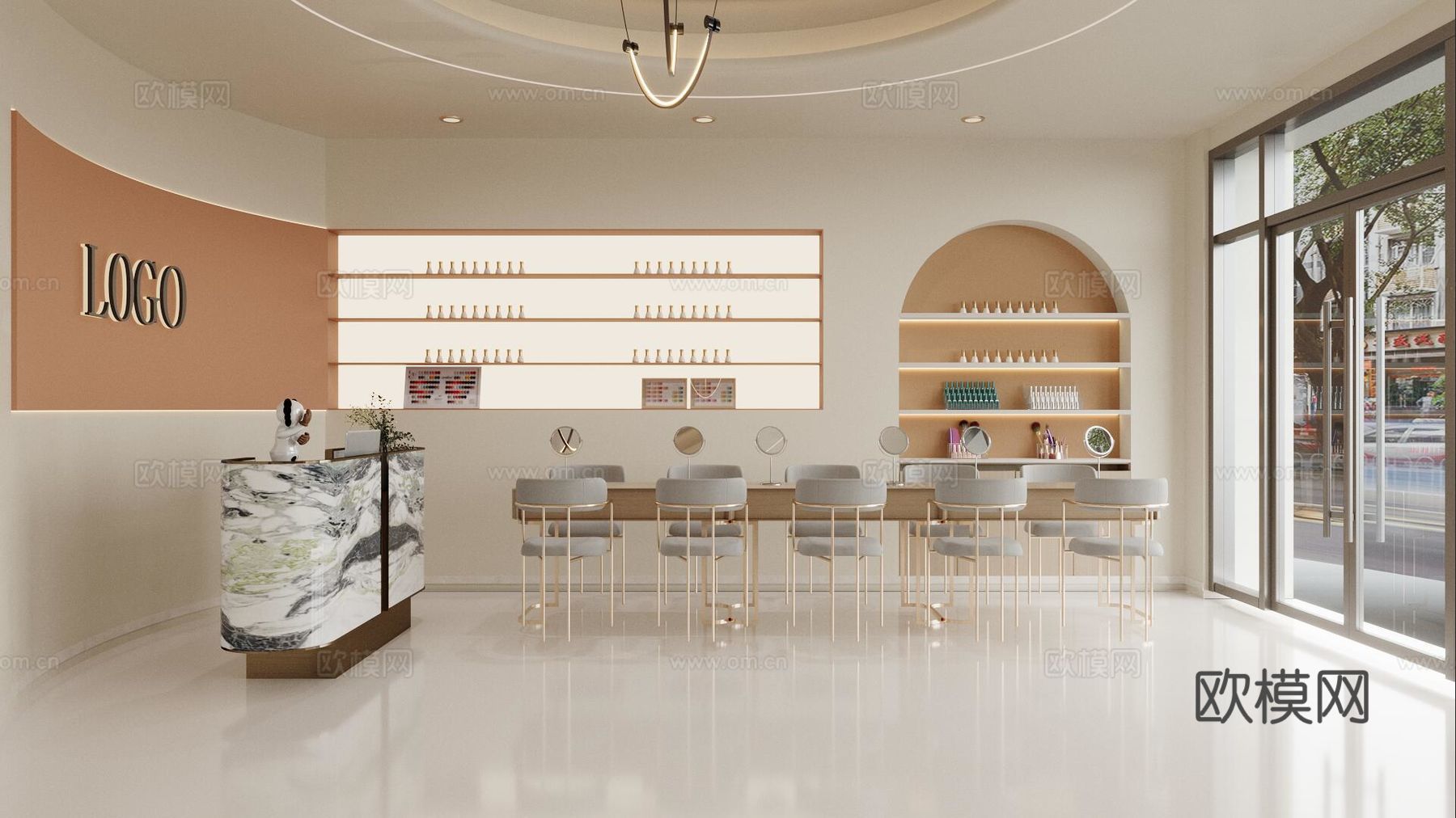美甲店3d模型