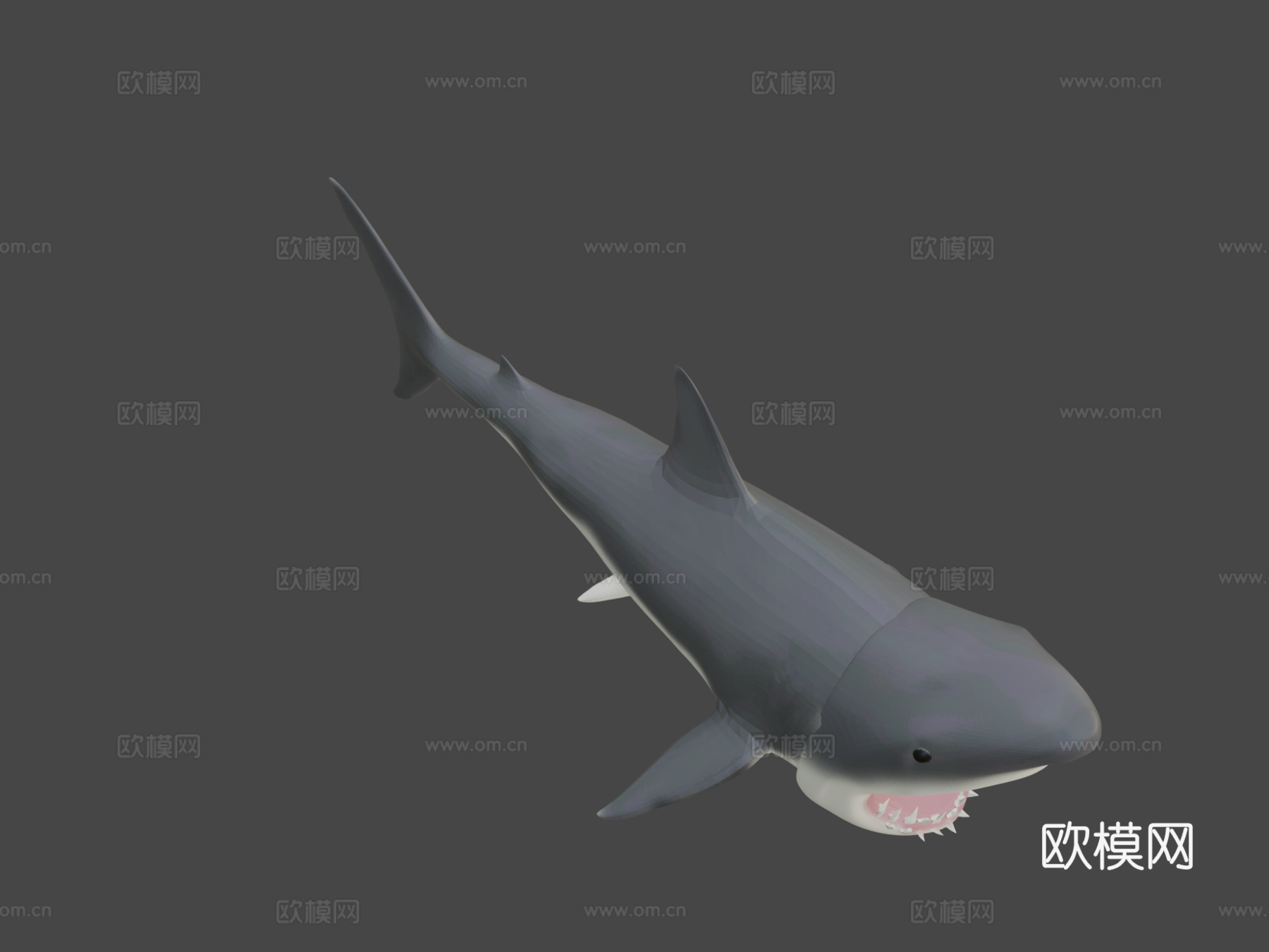 大白鲨3D模型3d模型