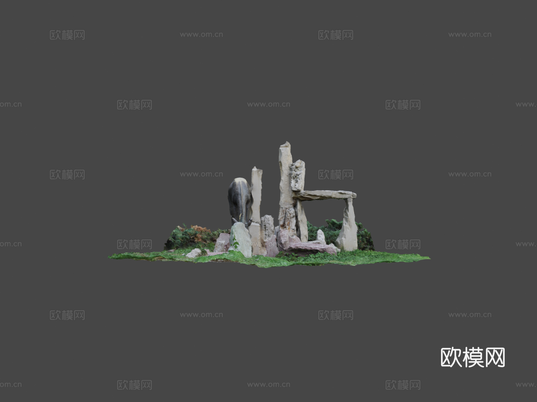 岩羚羊雕像3d模型