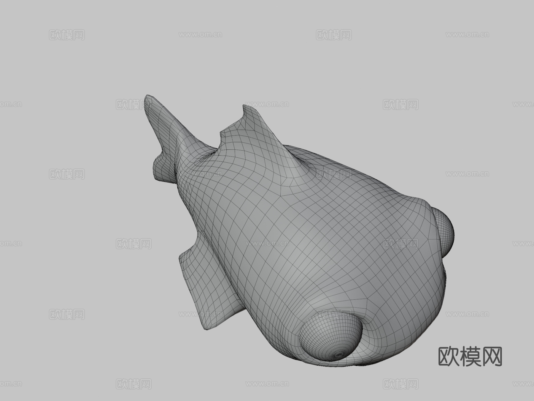 卡通鱼3d模型