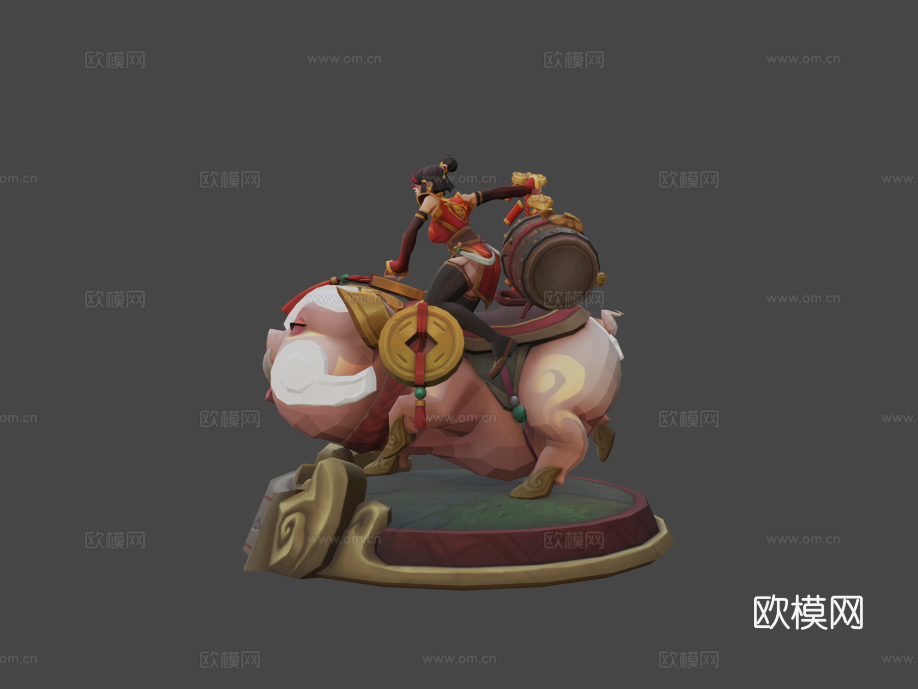 爆竹瑟庄妮3d模型