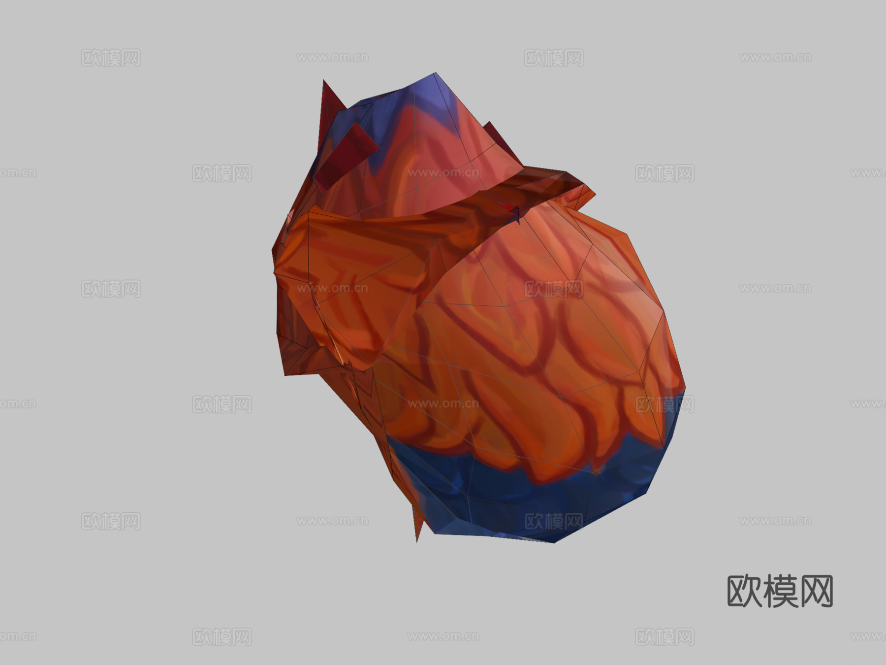 手绘公鸡3d模型