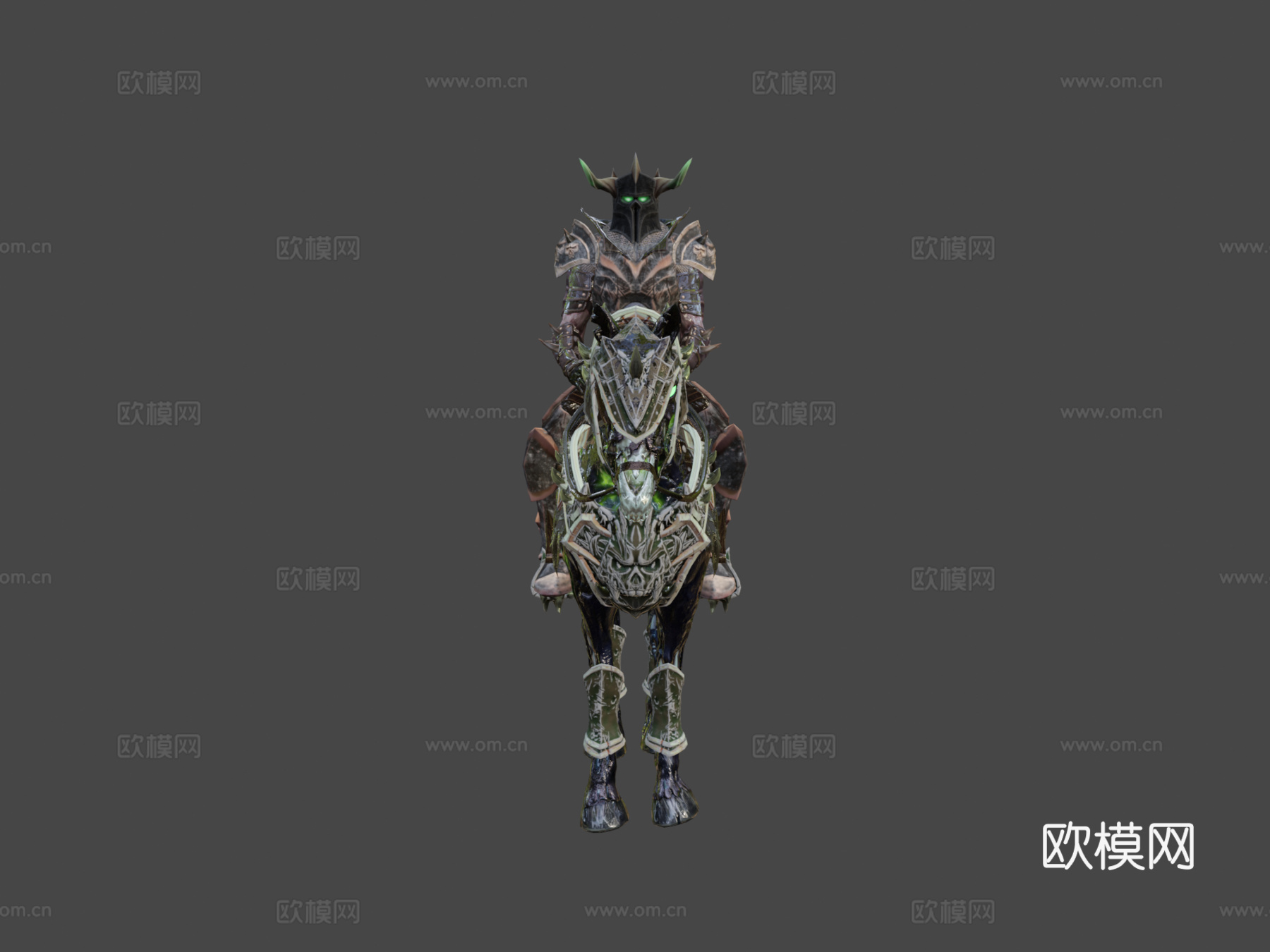 亡灵马与邪恶骑士3d模型
