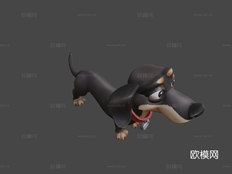 腊肠犬3d模型下载(渲染图8)