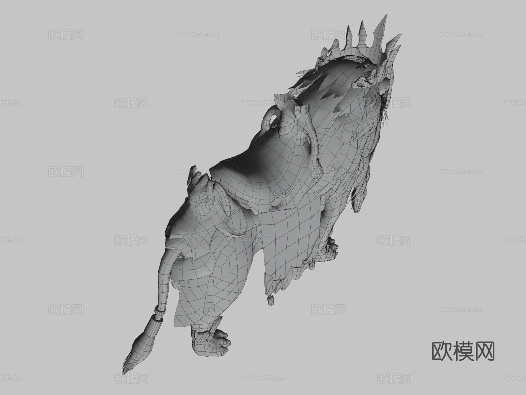 白狮3d模型