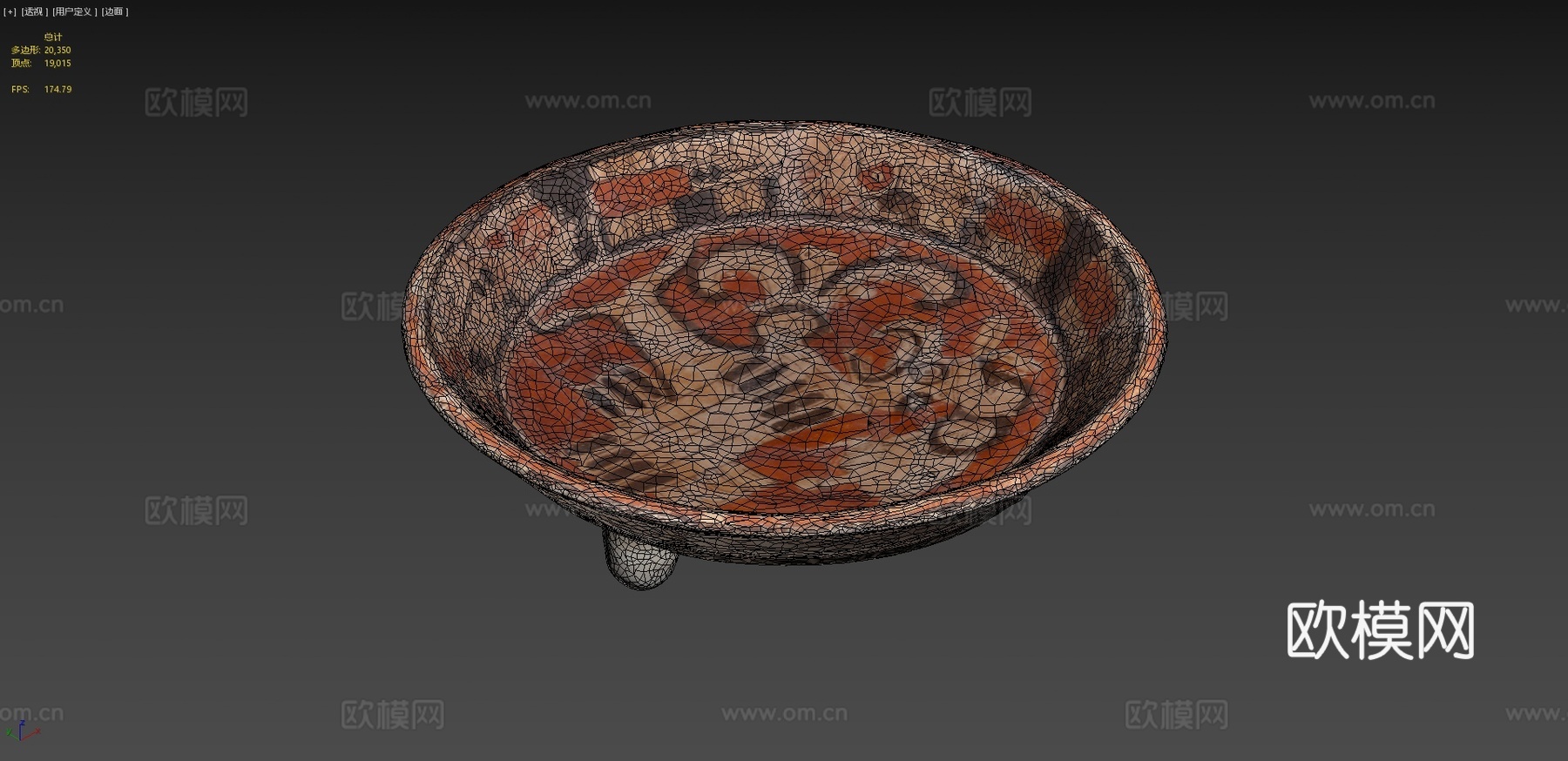 柏拉图玛雅崔安橙红多彩3d模型