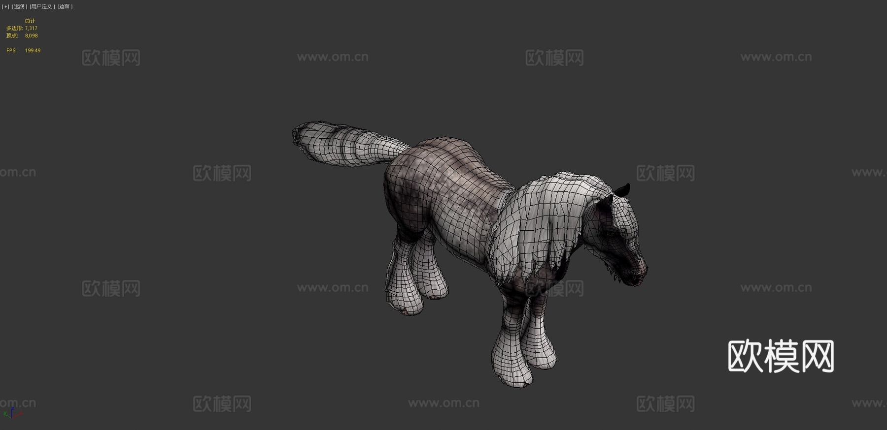 星之稳定中的修补马3d模型