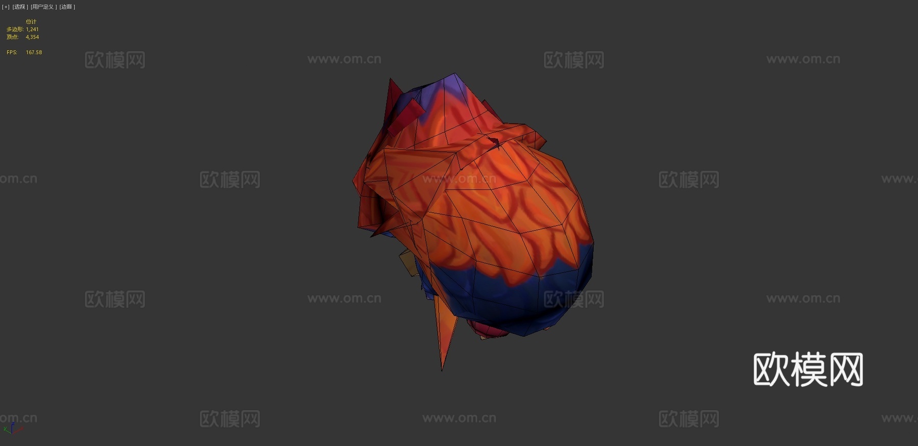手绘公鸡3d模型