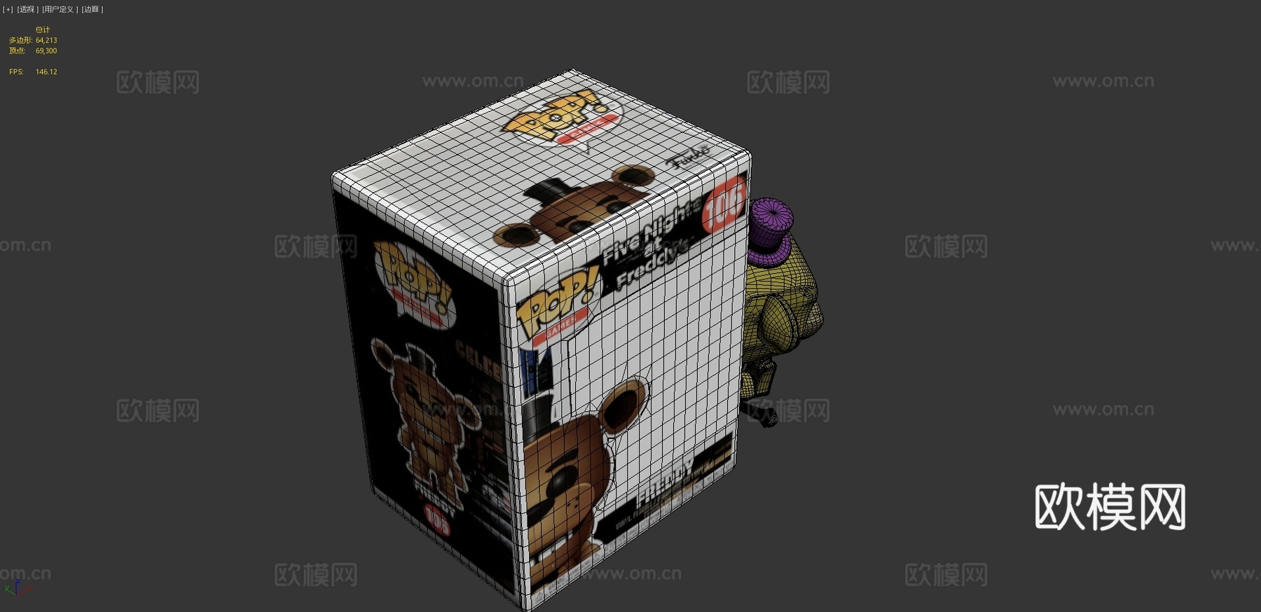 弗雷迪FunkoPop-玩具熊的五夜后宫3d模型