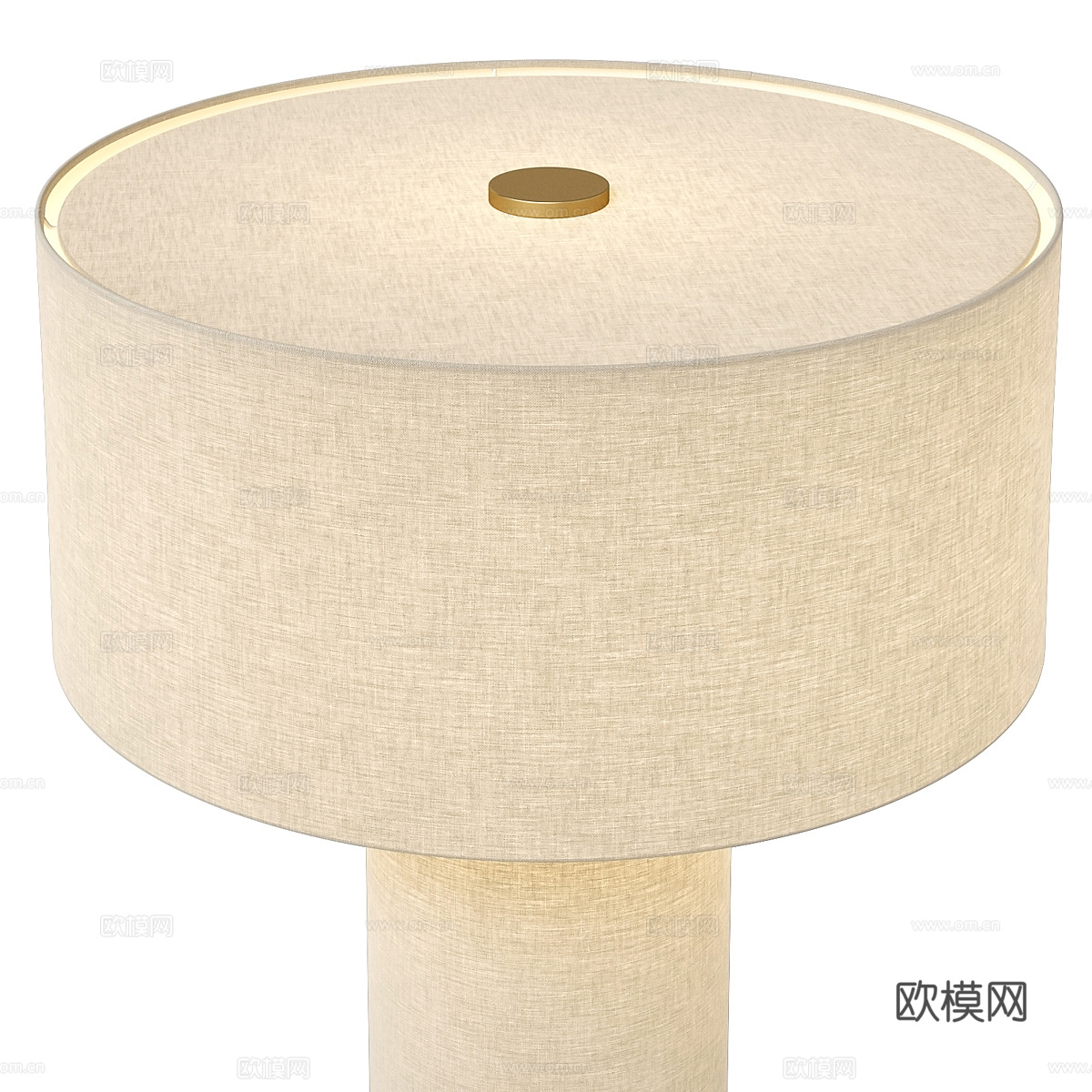新中式亚麻布艺落地灯3d模型