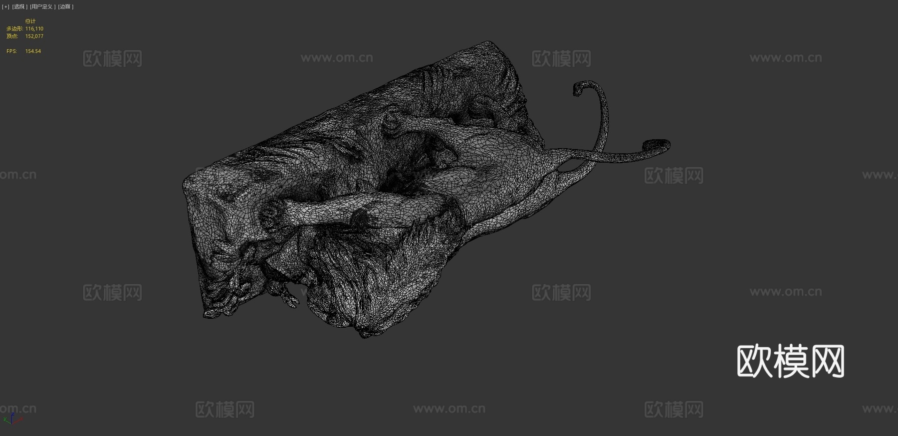 雄狮与母狮3d模型
