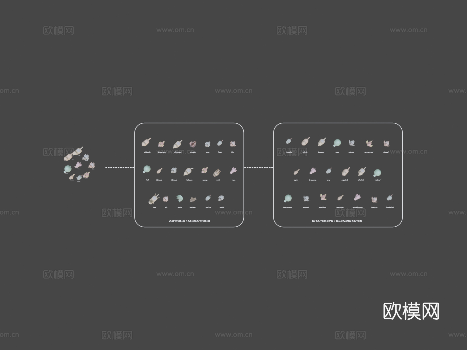 古怪系列-宠物动物第1卷3d模型