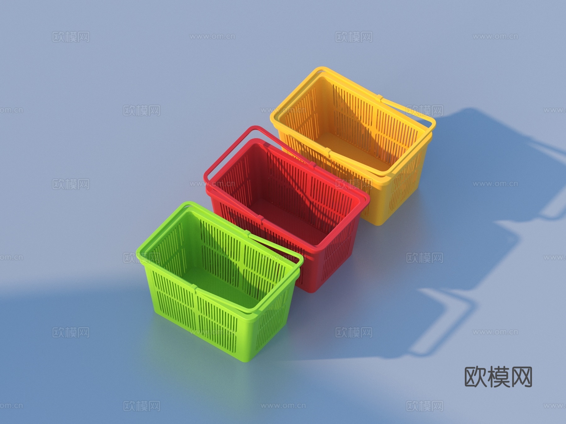 塑料筐 收纳筐 收纳箱 置物筐3d模型