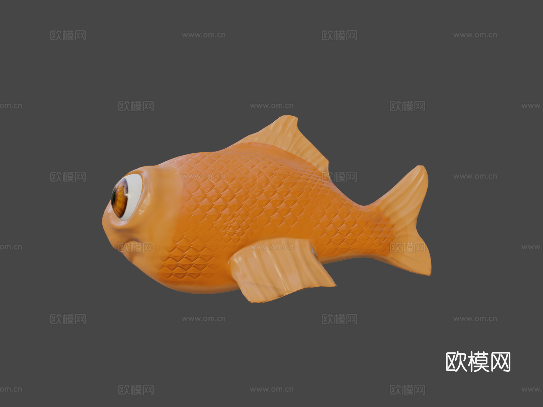 卡通鱼3d模型