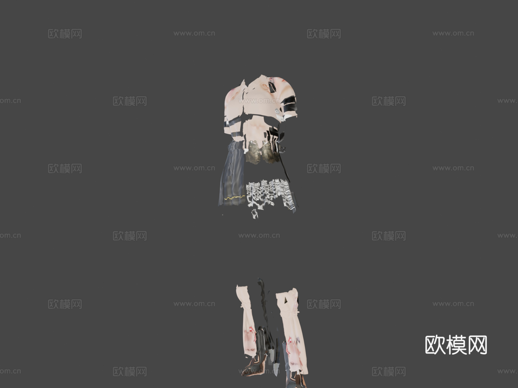 狐猫娘-甜美可爱强力角色3d模型
