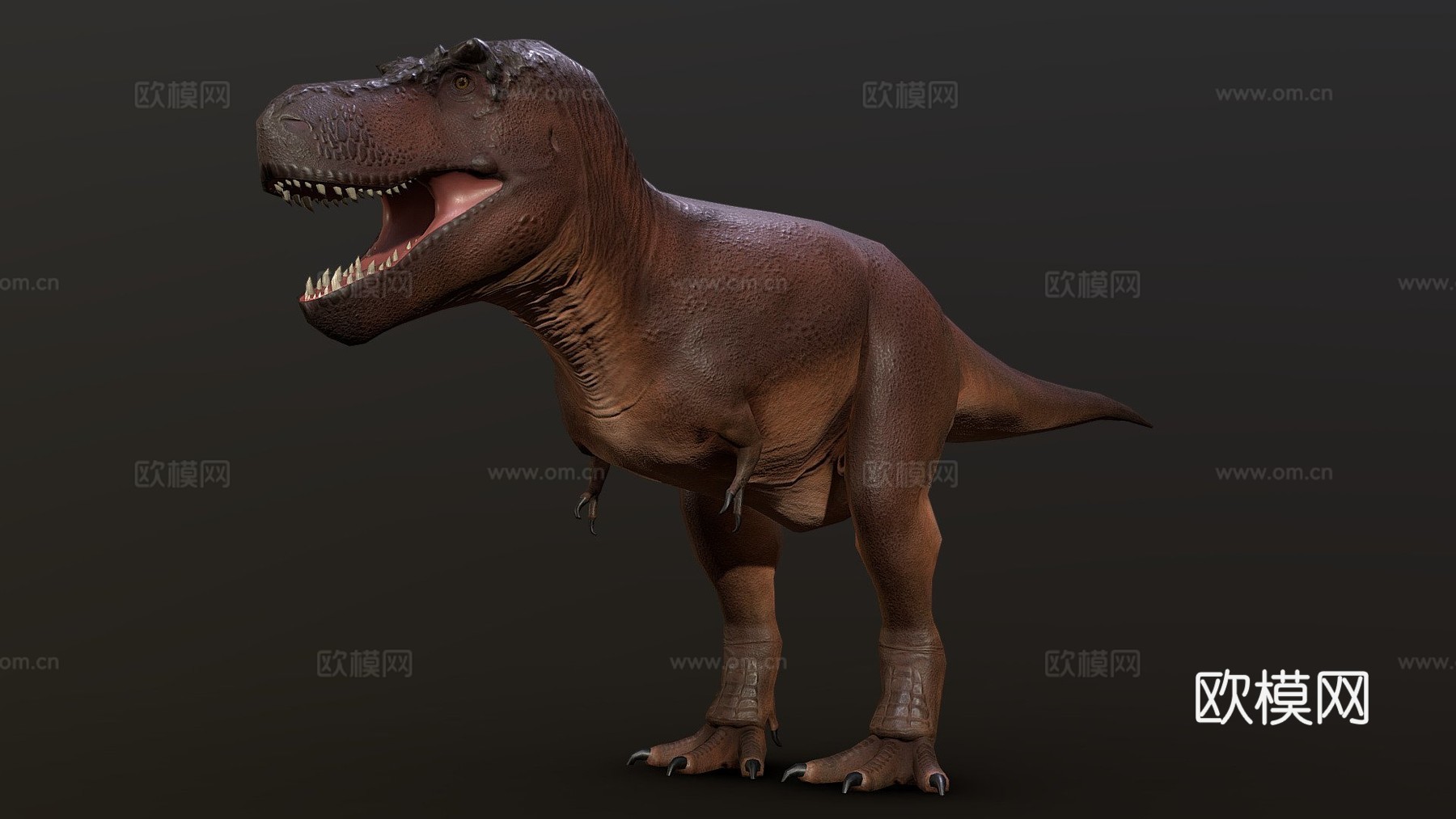 低多边形精确霸王龙3d模型