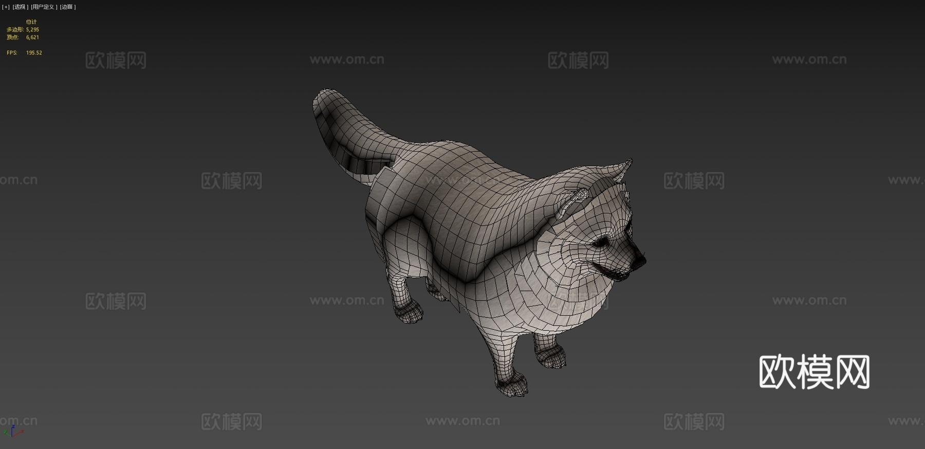 博美犬3d模型