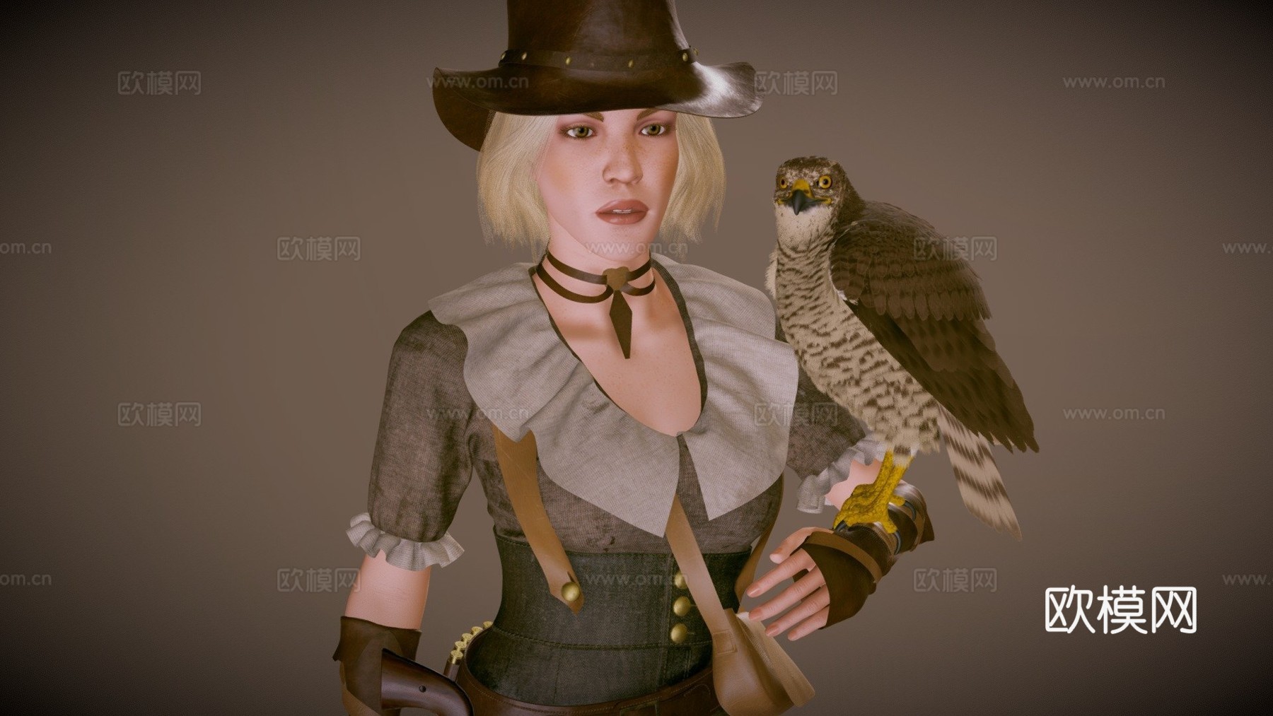 驯鹰女孩3d模型