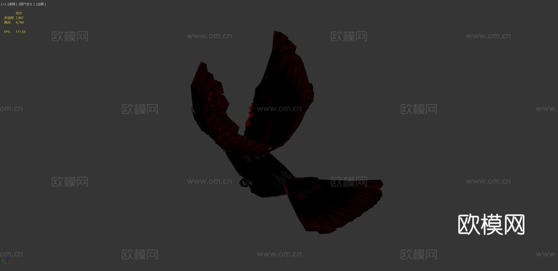 黑鸟3d模型
